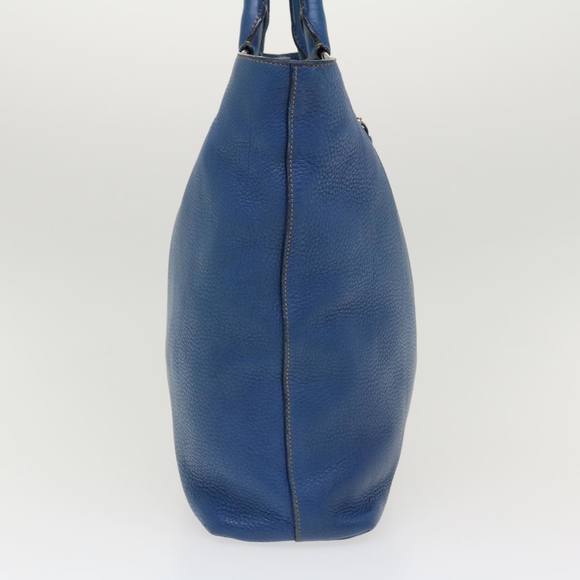 PRADA Hand Bag Leather 2way Blue Auth 42111 - Picture 3 of 16